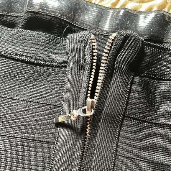 Bebe Black and White Strapless Bodycon Dress - Picture 8 of 9